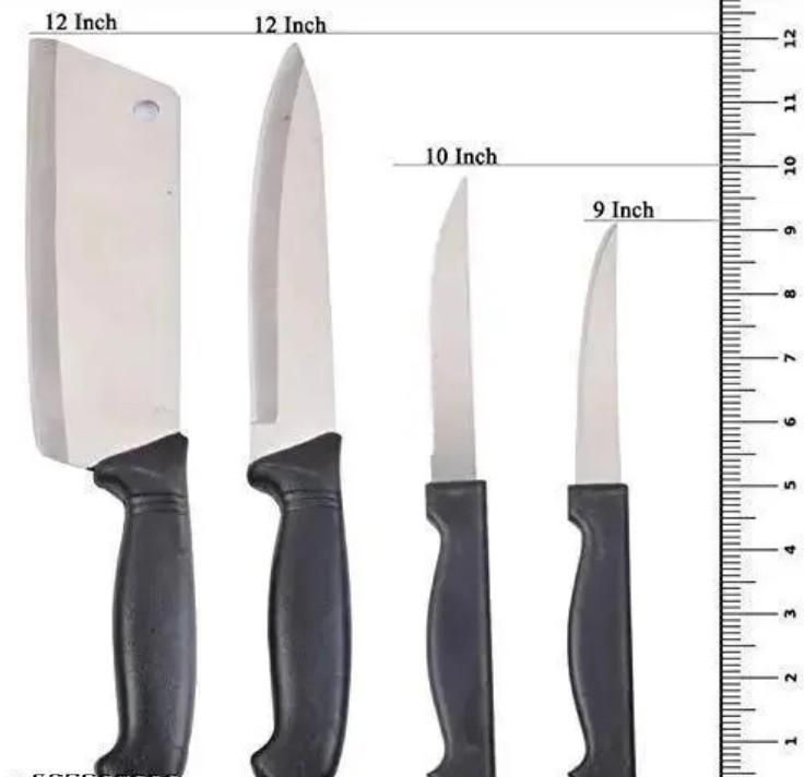 Wooden Chopping Board With 5-Pcs Knife Set - TRENZY CART