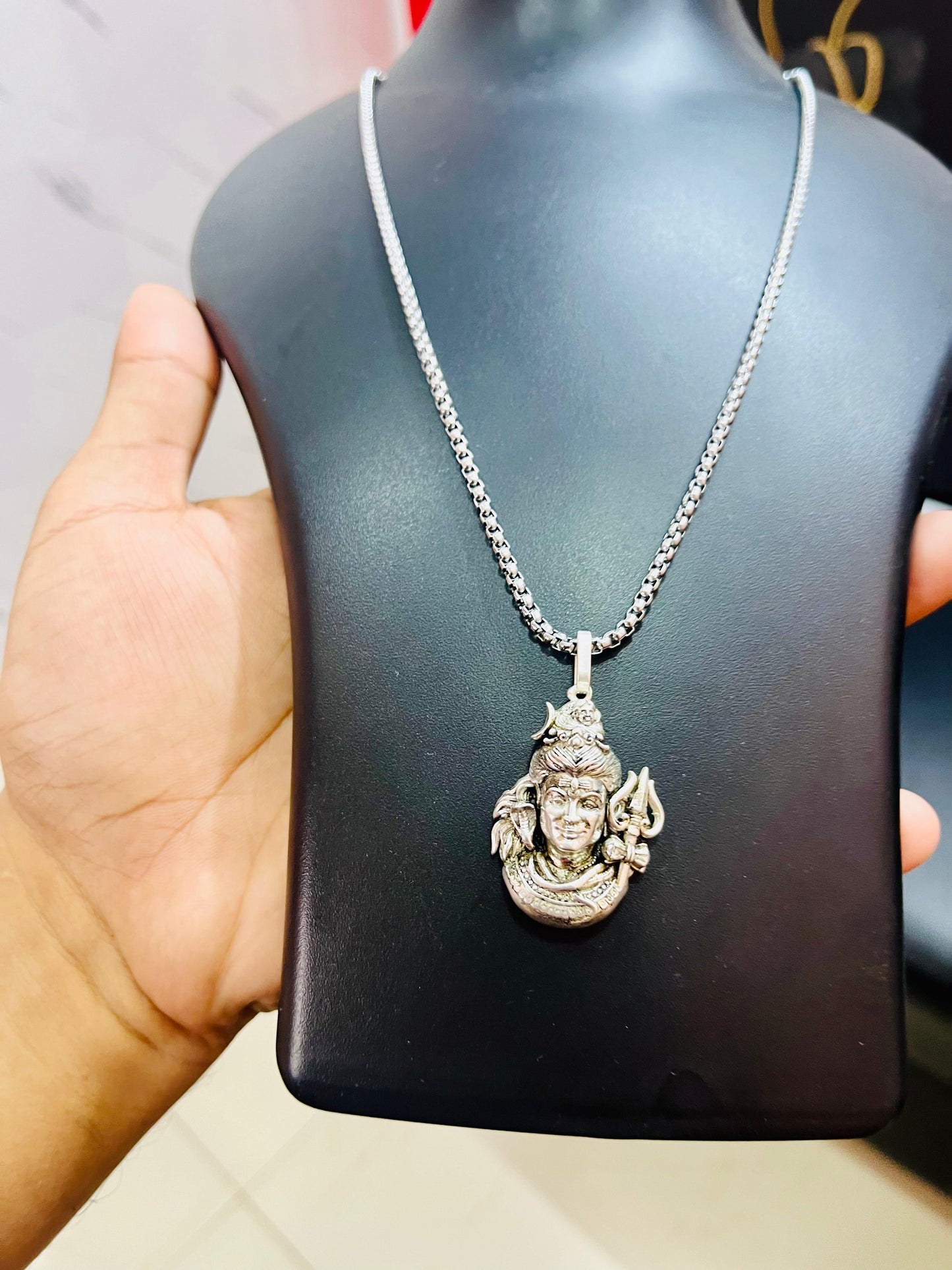 Lord Mahadev Premium Pendant Chain - TRENZY CART