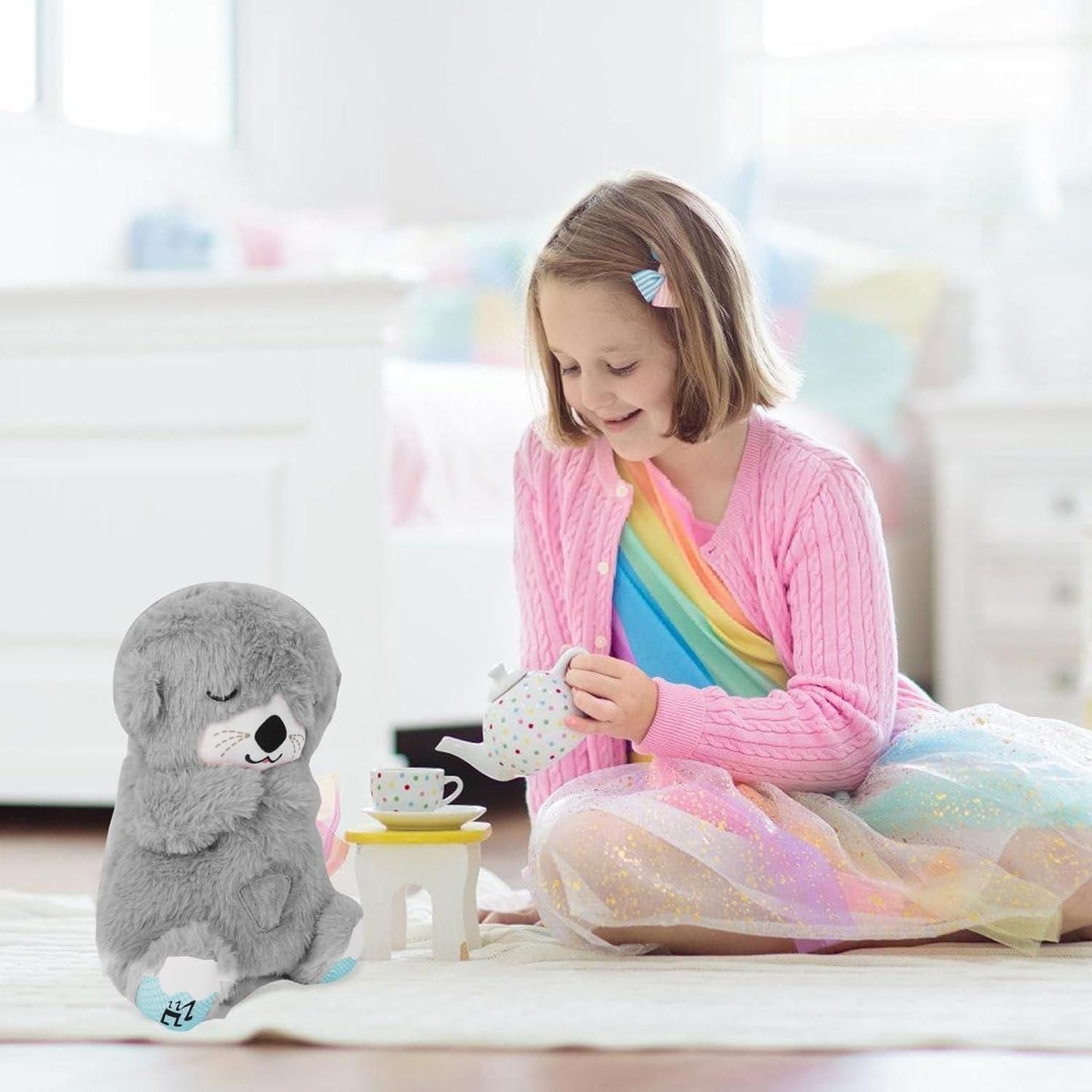 Breathing Teddy Bear with Soothing Music, Comfort Plush - TRENZY CART