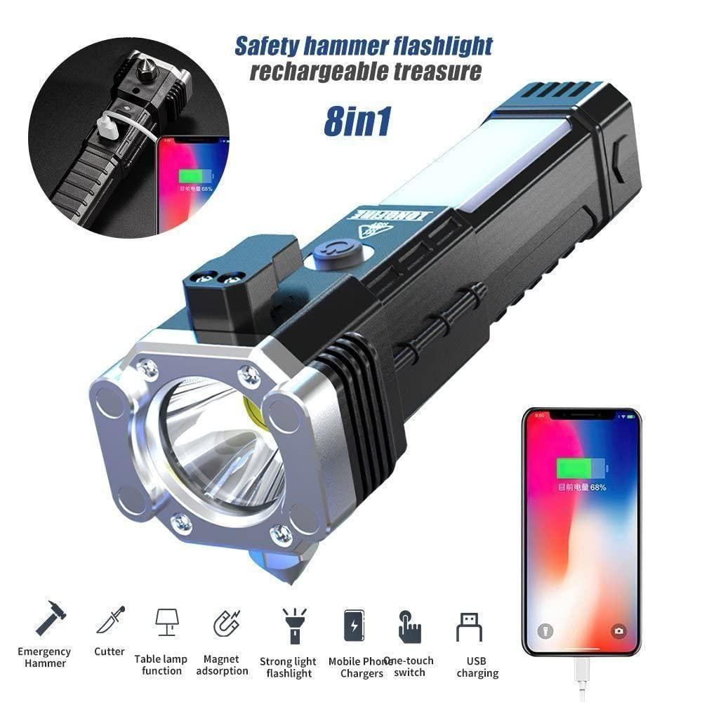 Portable Rechargeable Torch LED Flashlight - TRENZY CART