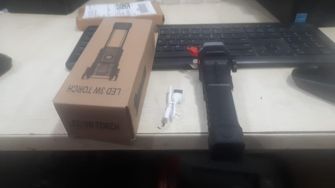 Portable Rechargeable Torch LED Flashlight - TRENZY CART