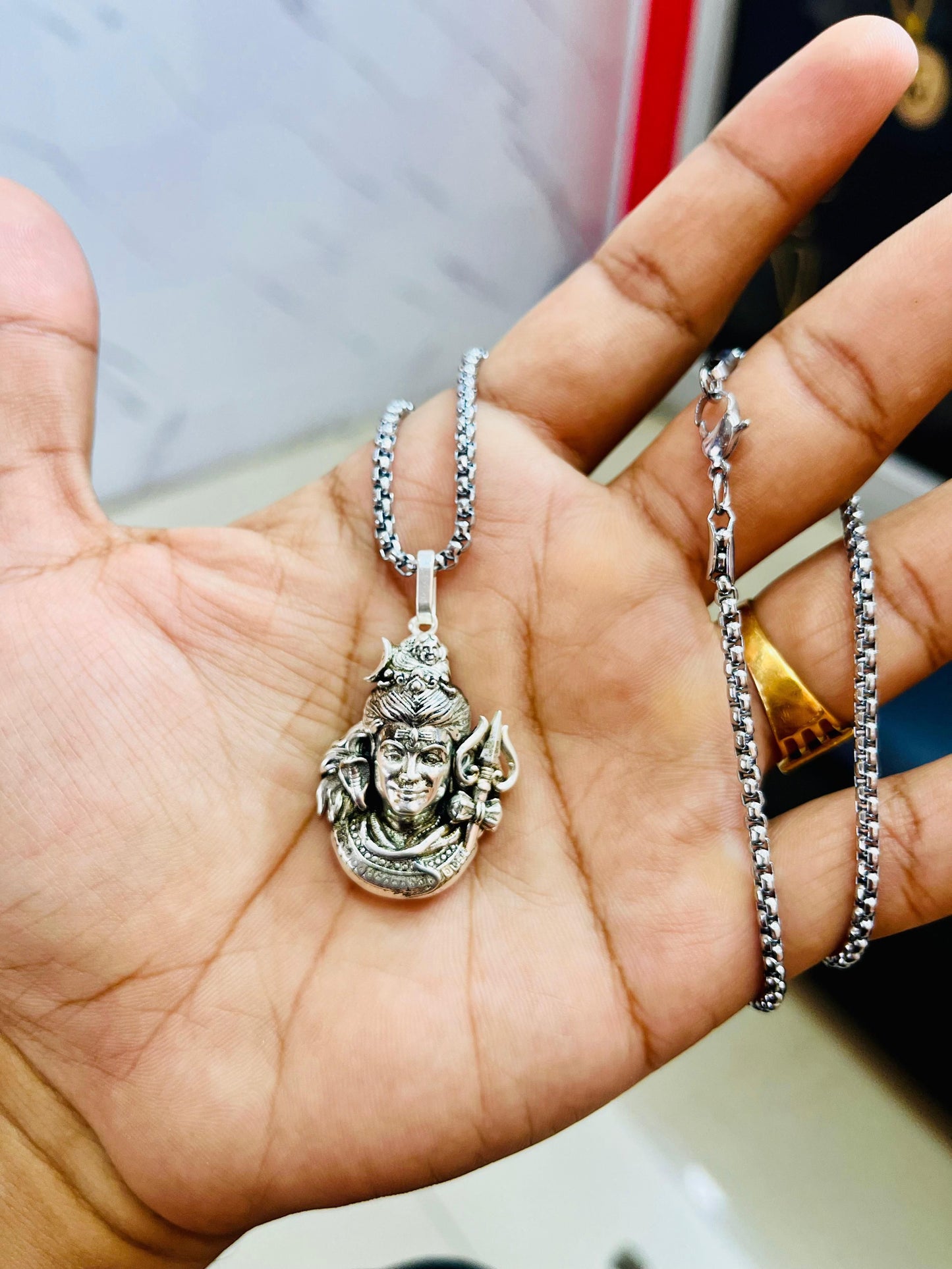 Lord Mahadev Premium Pendant Chain - TRENZY CART