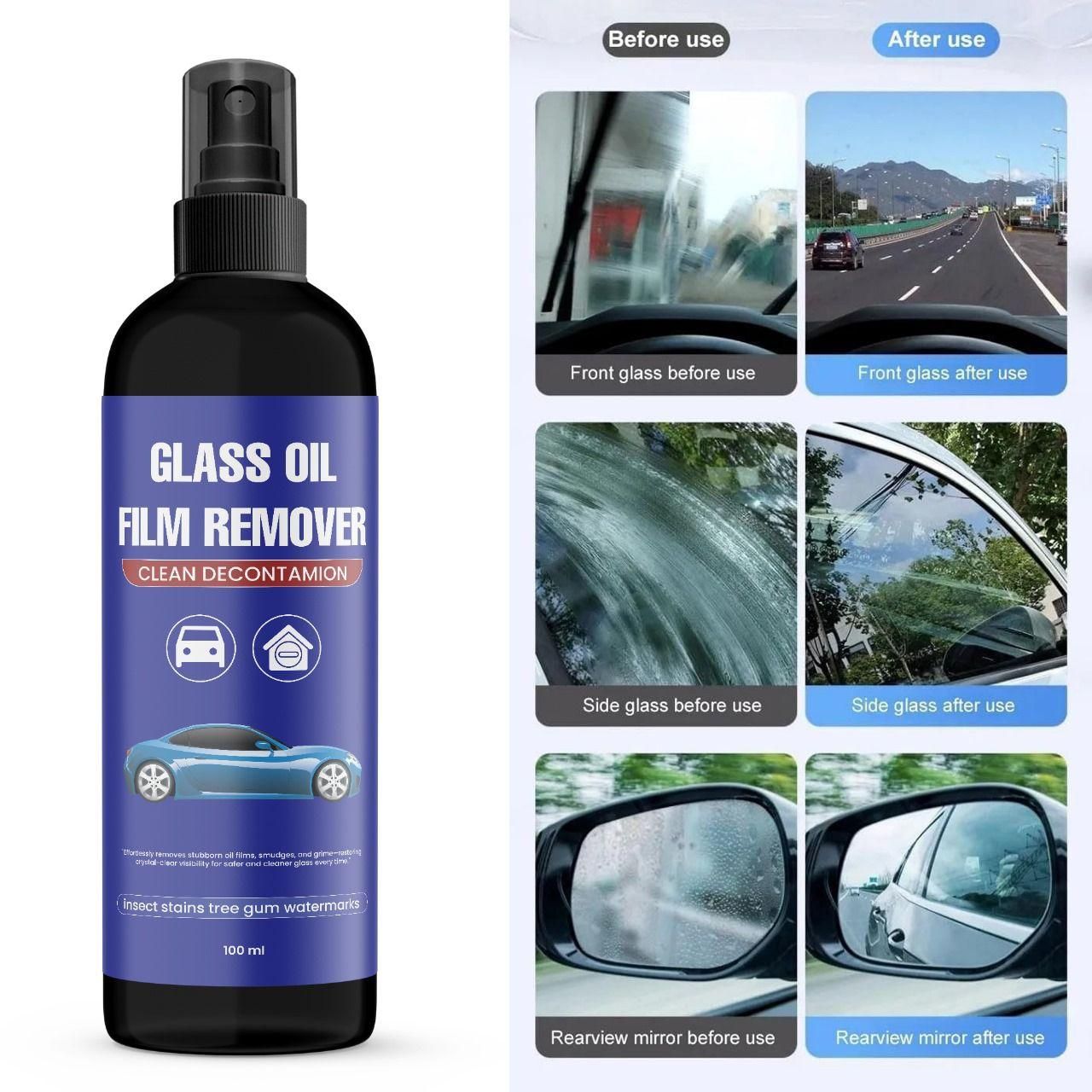 Glass Oil Film Remover 200 ml Pack of 2 - TRENZY CART