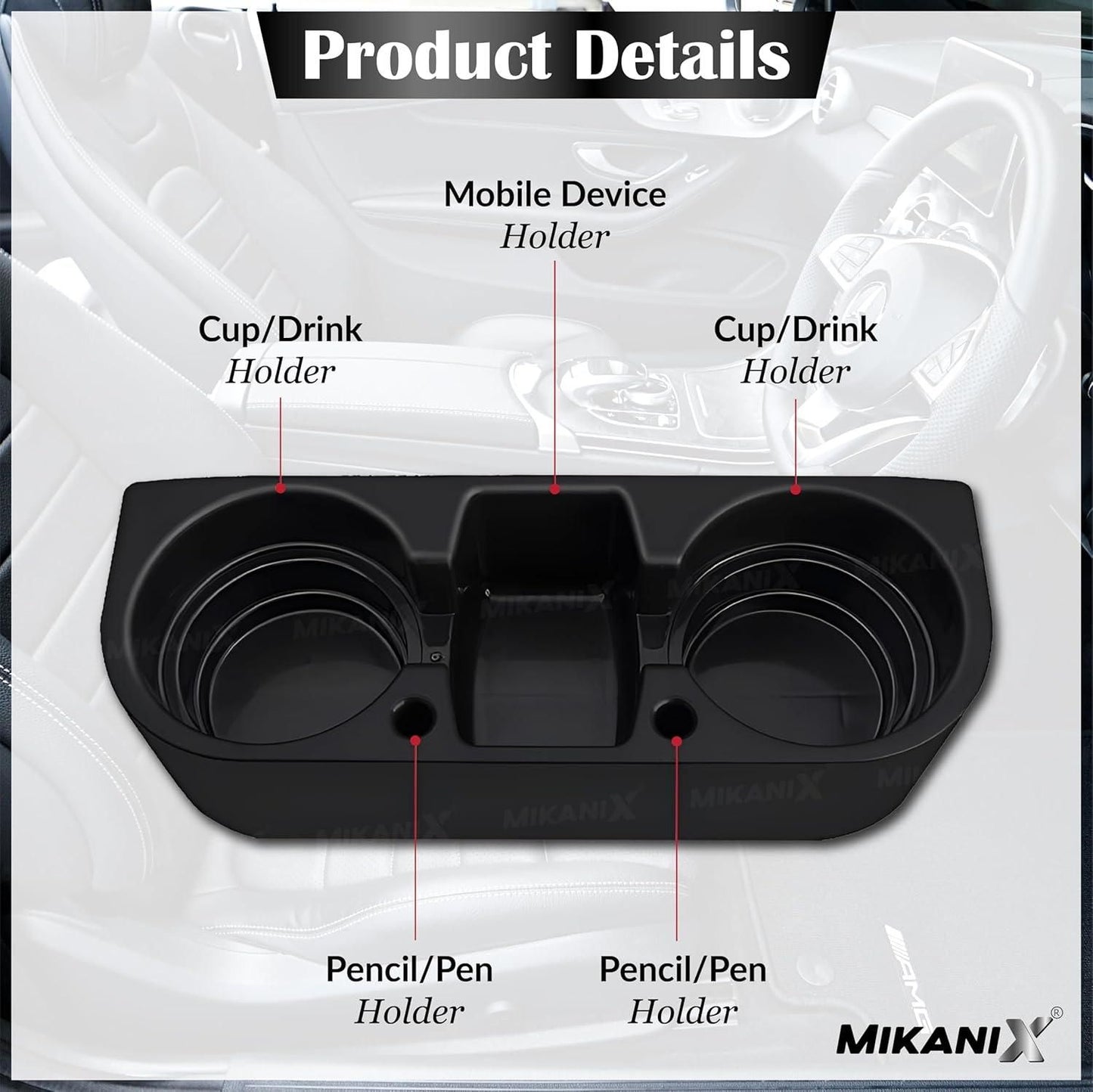 Multifunctional Car Cup Holder & Mobile Device Organizer - TRENZY CART