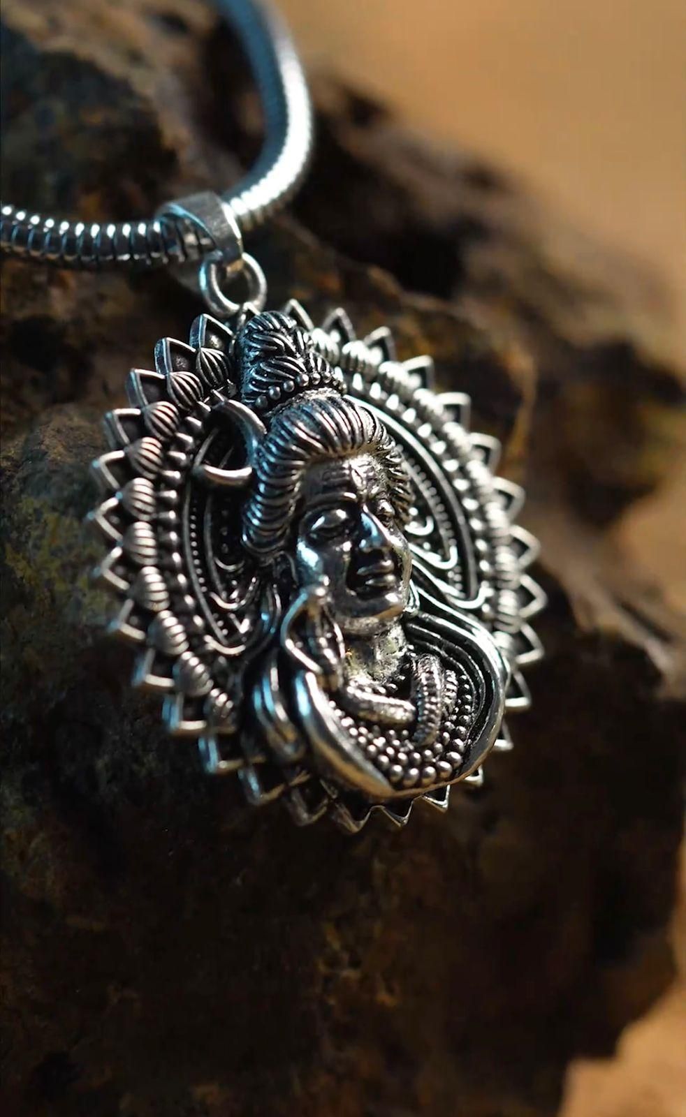 Lord Shiva Pendant with Snake Chain - TRENZY CART