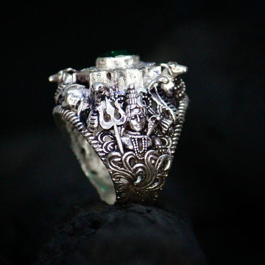 Lord Shiva Silver Ring - TRENZY CART