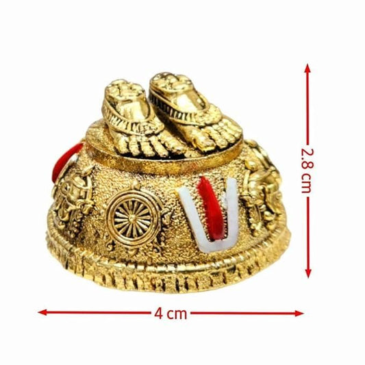 Gold Plated Antique Lord Balaji Charan Paduka - TRENZY CART