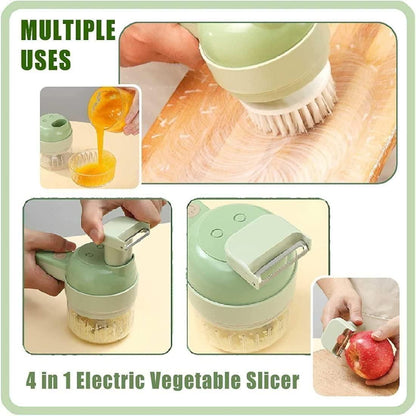 4 in 1 Portable Electric Vegetable Cutter Set - TRENZY CART