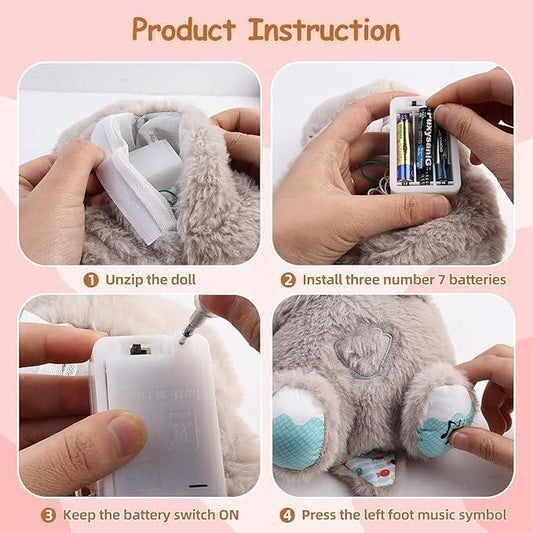 Breathing Teddy Bear with Soothing Music, Comfort Plush - TRENZY CART