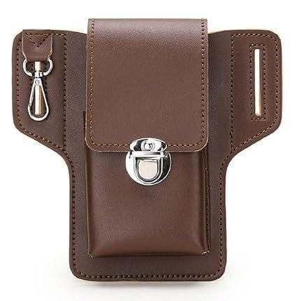 Multipurpose PU Leather Mobile Pouch with Belt Loop - TRENZY CART