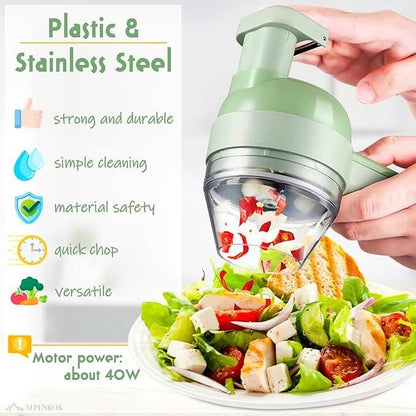4 in 1 Portable Electric Vegetable Cutter Set - TRENZY CART