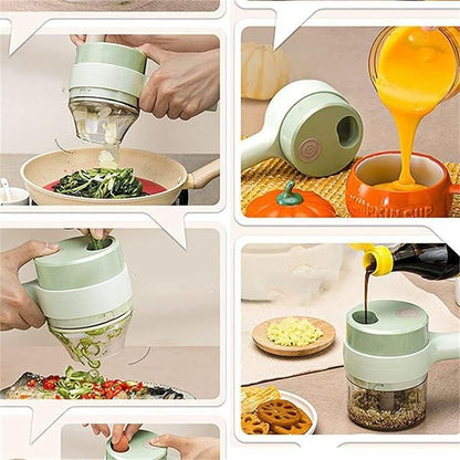 4 in 1 Portable Electric Vegetable Cutter Set - TRENZY CART
