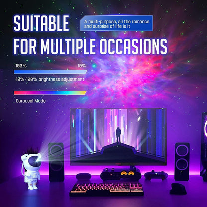 Astronaut Galaxy Projector - 360 Magnetic Head Rotation, Remote Control - TRENZY CART